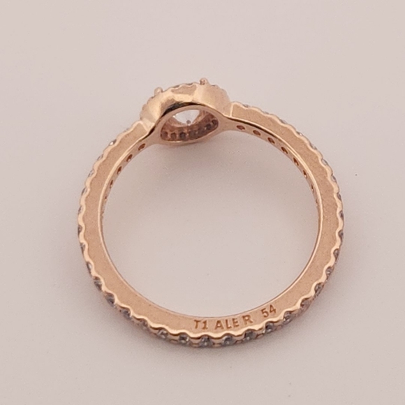 Rose Gold Pandora Classic Sparkle Halo Ring - Picture 4 of 4